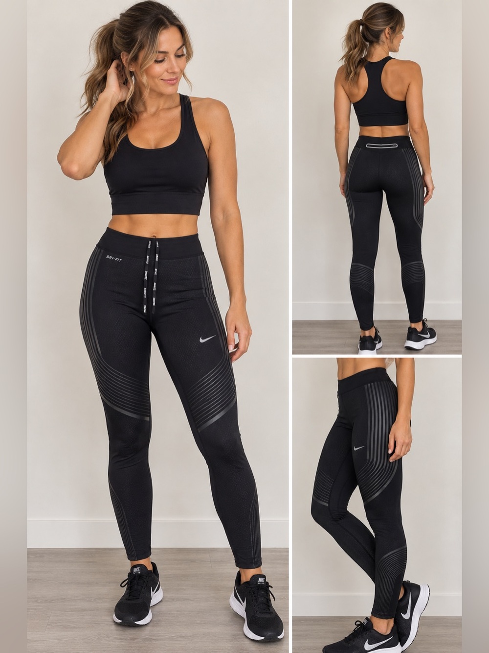 Nike Power Speed Running Tights Pants 719784-028 Womens Medium